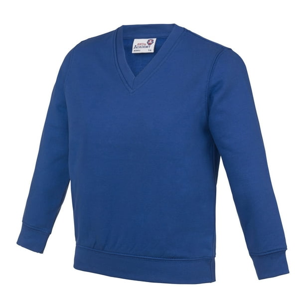 Boys School Jumper Black Navy V-Neck Sweater Knitted Sweatshirt Uniform Age 2-XL